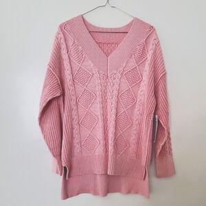 Cable knit oversized sweater